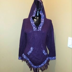 American south side, alpaca wool, purple sweater